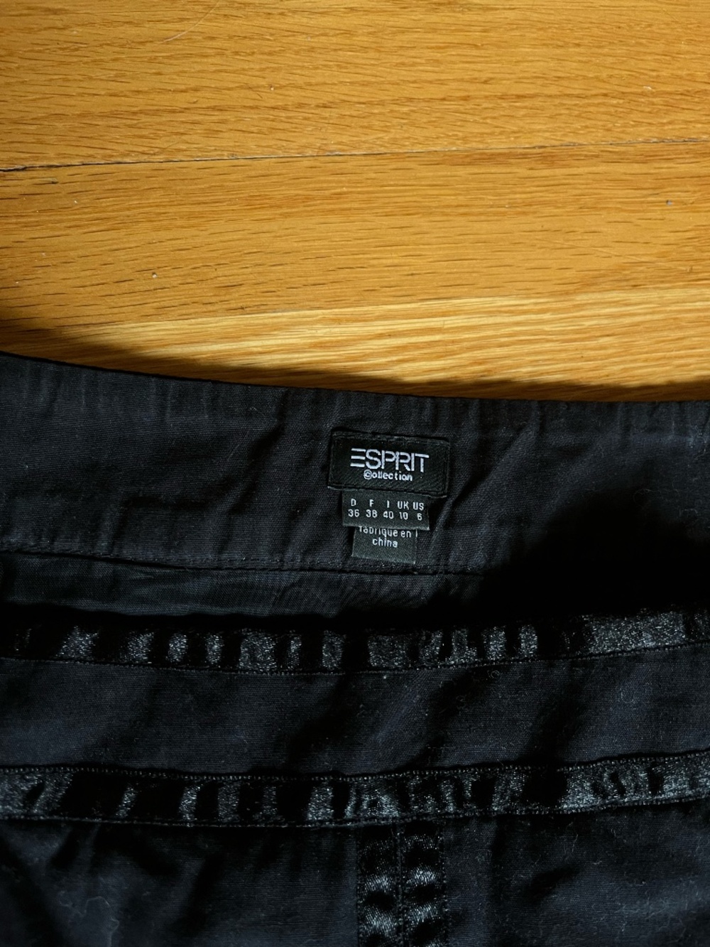 100% Cotton Esprit Skirt Long Black Skirt in Medium